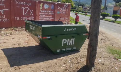 Prefeitura de Itatiaia disponibiliza caçambas para descarte de lixo verde e resíduos da construção civil